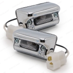 ไฟส่องป้าย ไฟส่องป้ายทะเบียนรถยนต์ เล็ก 2 ชิ้น สีโครเมี่ยม,ใส Toyota Corolla KE70 E70 KE75 TE70 TE71 TE72 ปี 1979-1987
